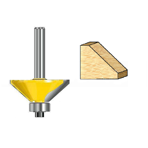 Фреза кромочная конусная 45° 13х9,5х6х32х2Т с опор подшип Makita D-09488